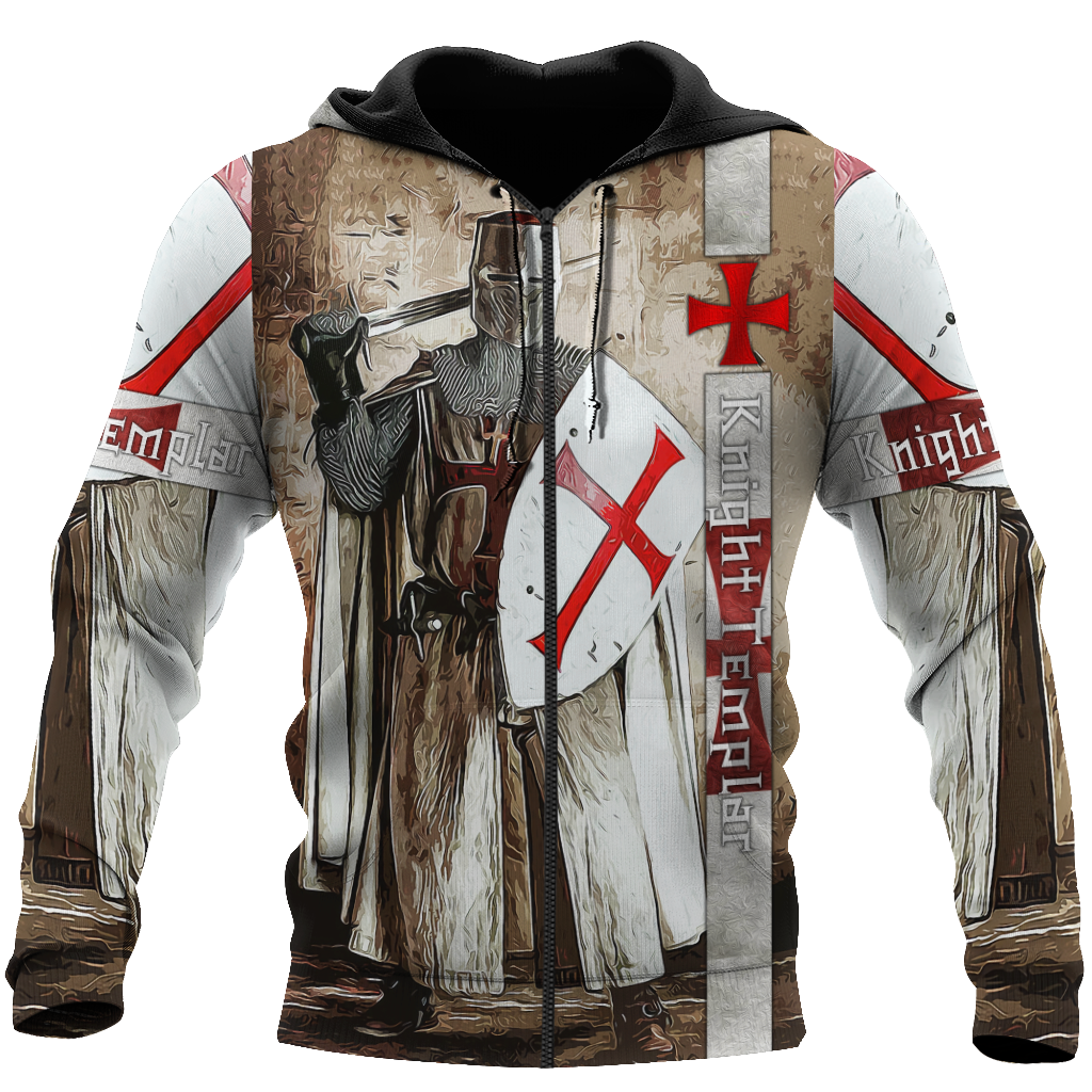 Premium Knight Templar Shield And Sword All Over Printed Shirts For Men And Women MEI