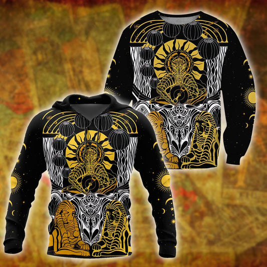 Tarot Cards The Chariot 3D All Over Printed Shirts For Men and Women AM150602-Apparel-TT-Hoodie-S-Vibe Cosy™