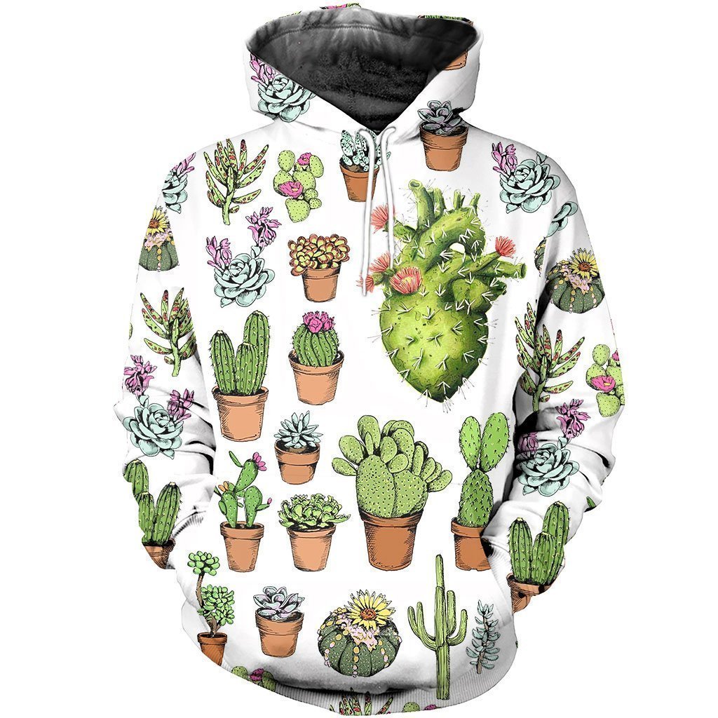 3D All Over Printed Beautiful Succulents Shirts And Shorts-Apparel-NTH-Hoodie-S-Vibe Cosy™