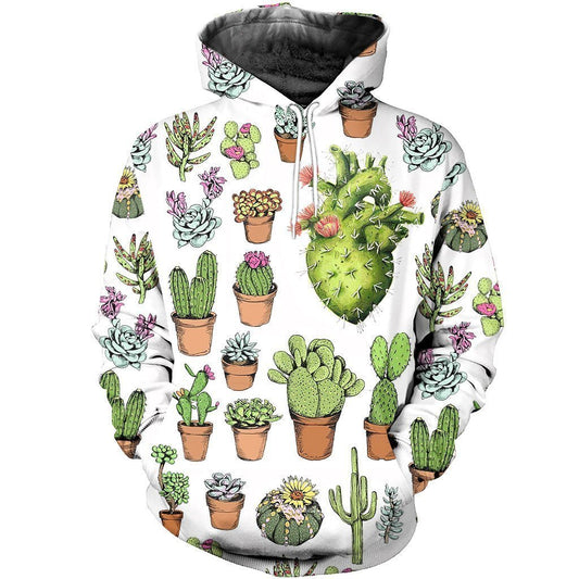 3D All Over Printed Beautiful Succulents Shirts And Shorts-Apparel-NTH-Hoodie-S-Vibe Cosy™