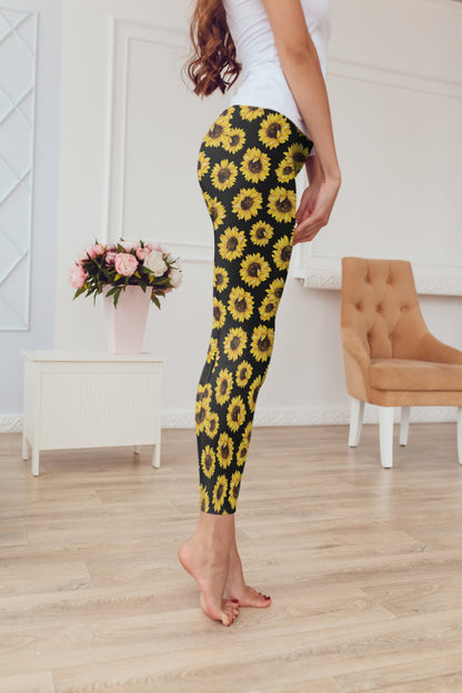 3D All Over Printing Sunflower Legging-Apparel-NTH-Hoodie Dress-S-Vibe Cosy™