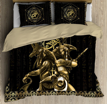 Ancient Egyptian Eye of Ra God Bedding Set-MEI
