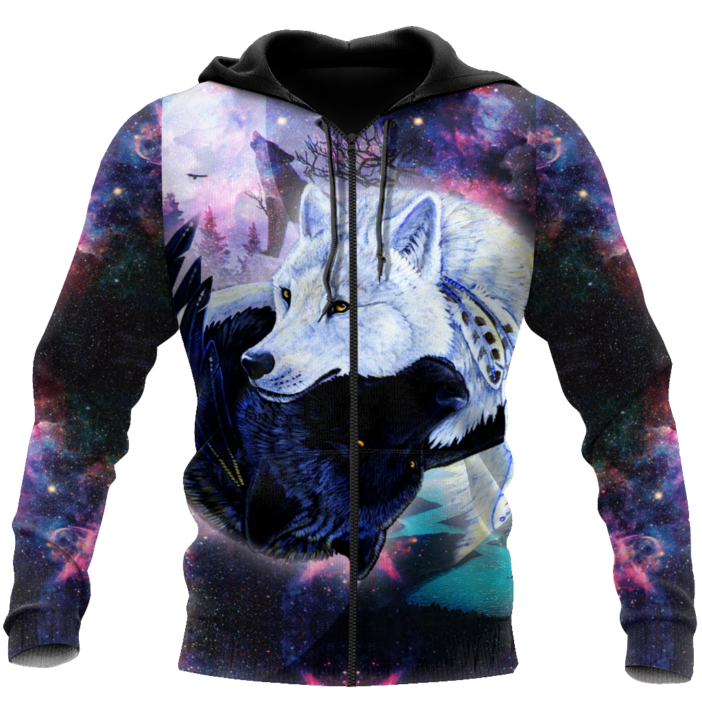 3D Black and White Wolf Unisex Shirts DA13102003