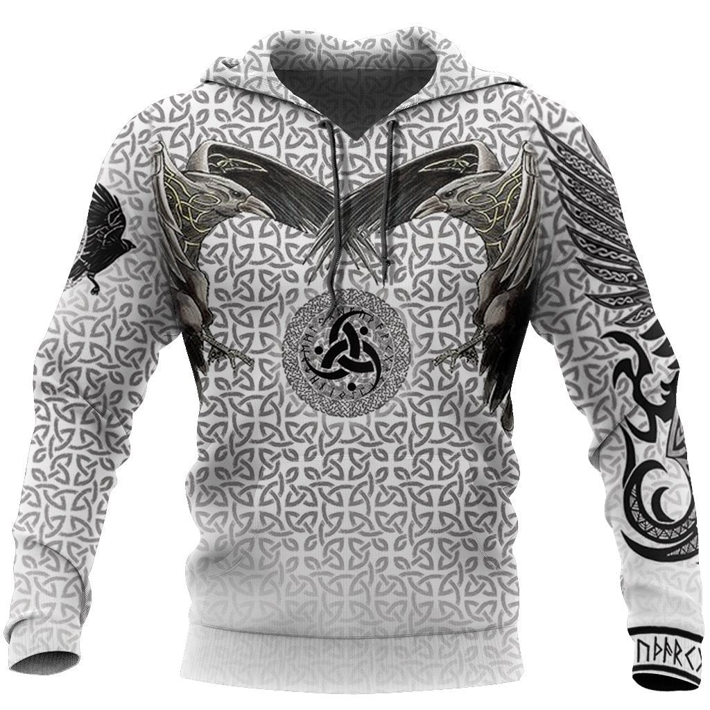 Viking Vegvisir Circle Hoodie-Apparel-HP Arts-Hoodie-S-Vibe Cosy™