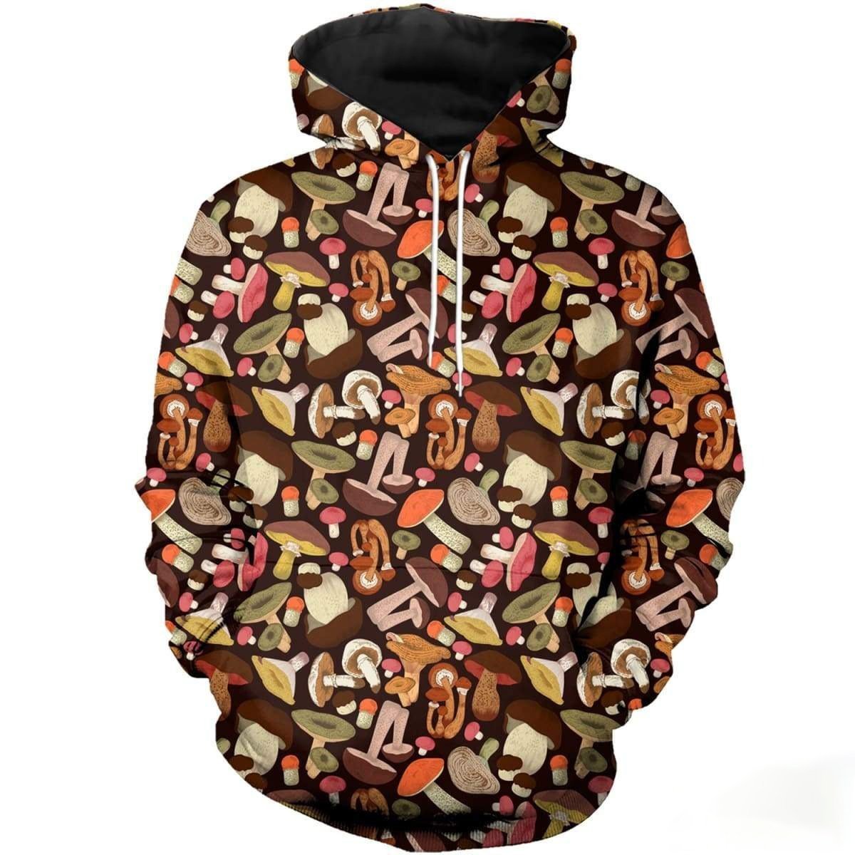 EDIBLE MUSHROOMS 3D ALL OVER PRINTED SHIRTS-Apparel-NTH-Hoodie-S-Vibe Cosy™