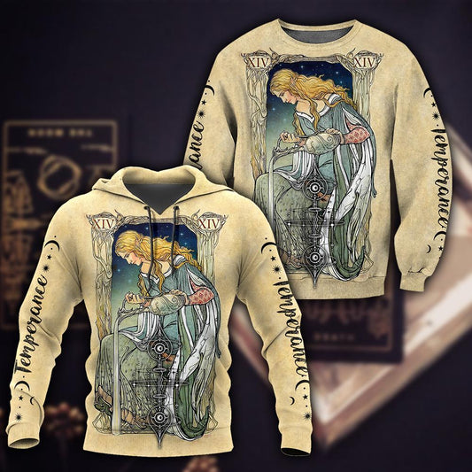 Tarot Cards Temperance 3D All Over Printed Shirts For Men and Women AM150604-Apparel-TT-Hoodie-S-Vibe Cosy™