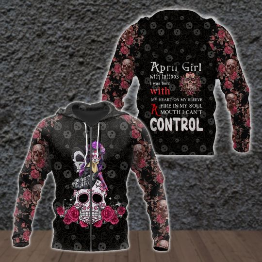 April girl all over print shirts for man and women PL16032001-Apparel-PL8386-Zipped Hoodie-S-Vibe Cosy™