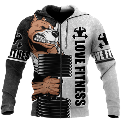 Love fitness 3d all over printed for man and women QB05282007-Apparel-PL8386-Zipped Hoodie-S-Vibe Cosy™