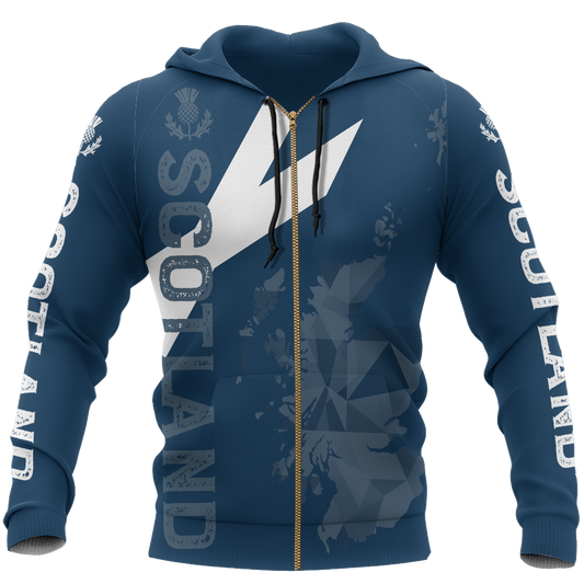 Scotland Map Polygon Style Pullover Hoodie-Apparel-HD09-Zip Hoodie-S-Vibe Cosy™