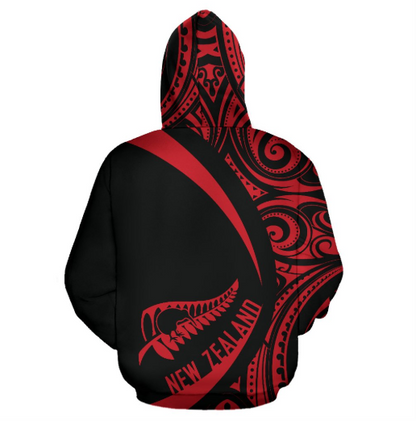 New Zealand Maori Hoodie - Circle Style 04 J1-Apparel-Khanh Arts-Hoodie-S-Vibe Cosy™