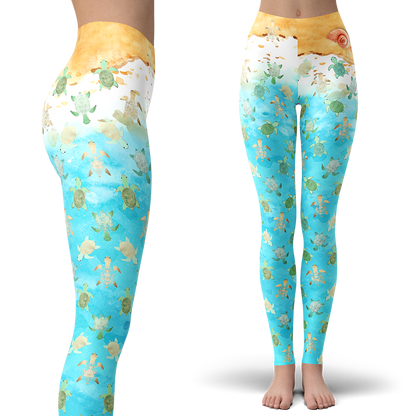 BABY TURTLES LEGGINGS-Apparel-HD09-Legging-S-Vibe Cosy™