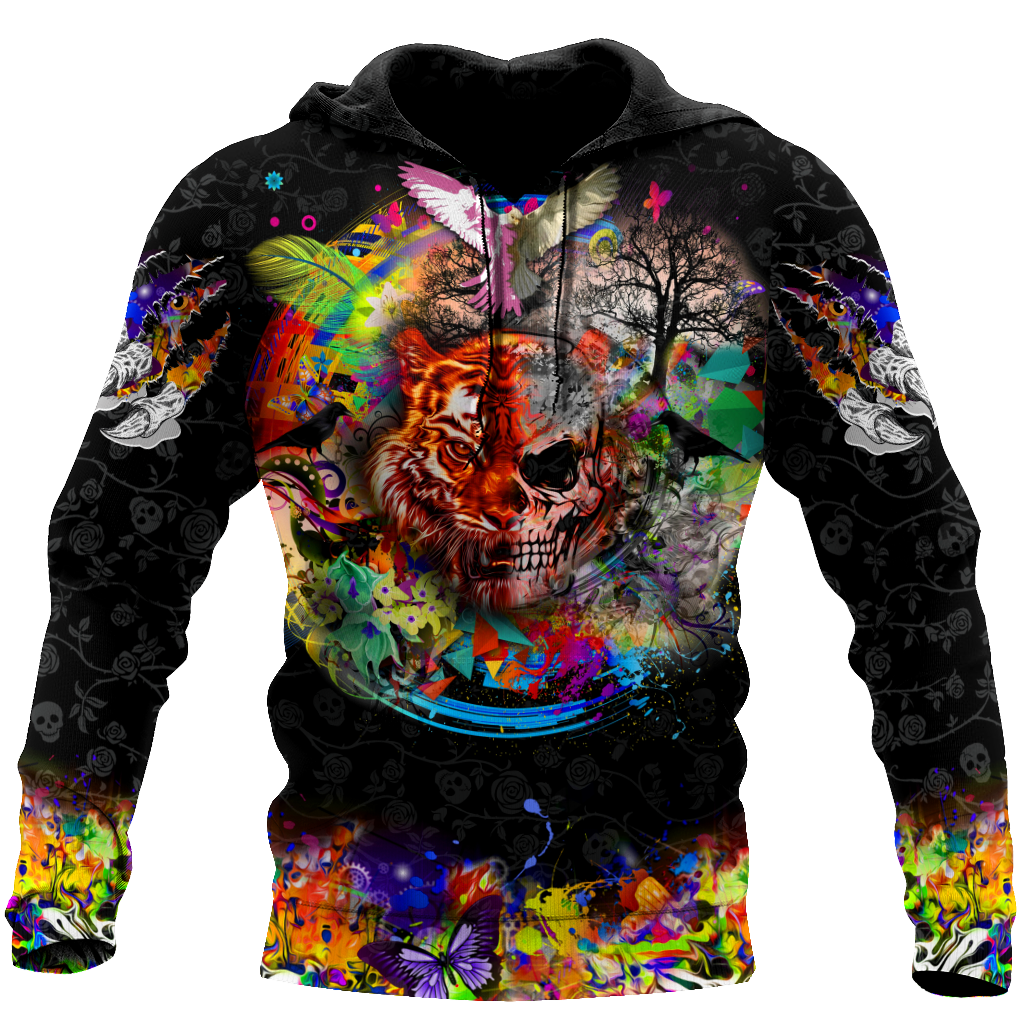 Love Skull animal full color 3D all over printed for man and women QB06092003-Apparel-PL8386-Hoodie-S-Vibe Cosy™