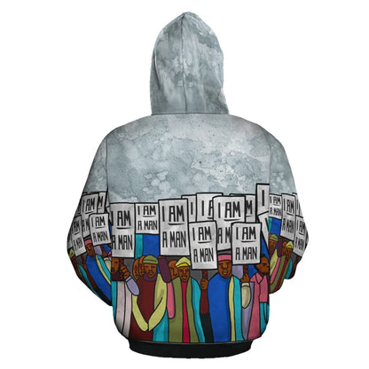 African Zip-Up Hoodie - African I'm a Man Hoodie 1st-ALL OVER PRINT ZIP HOODIES-HPArt-Men-S-Black-Vibe Cosy™