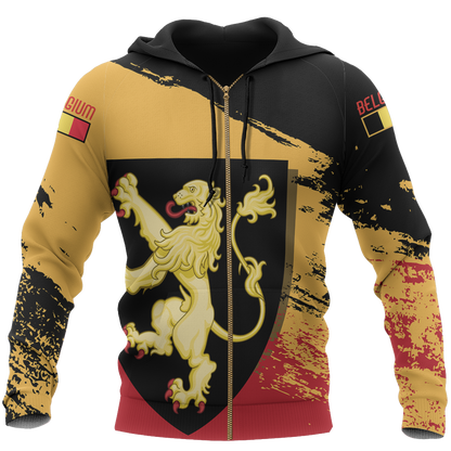 Belgium - Leo Belgicus Special Pullover Hoodie A0-Apparel-HD09-Zip Hoodie-S-Vibe Cosy™