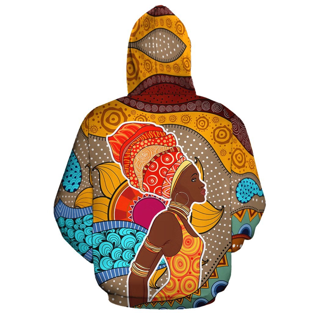 African Hoodie - African Figure Drawing Hoodie-ALL OVER PRINT HOODIES-HPArt-Men-S-Black-Vibe Cosy™