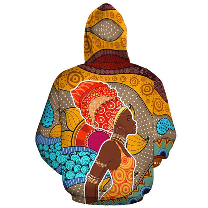 African Hoodie - African Figure Drawing Hoodie-ALL OVER PRINT HOODIES-HPArt-Men-S-Black-Vibe Cosy™