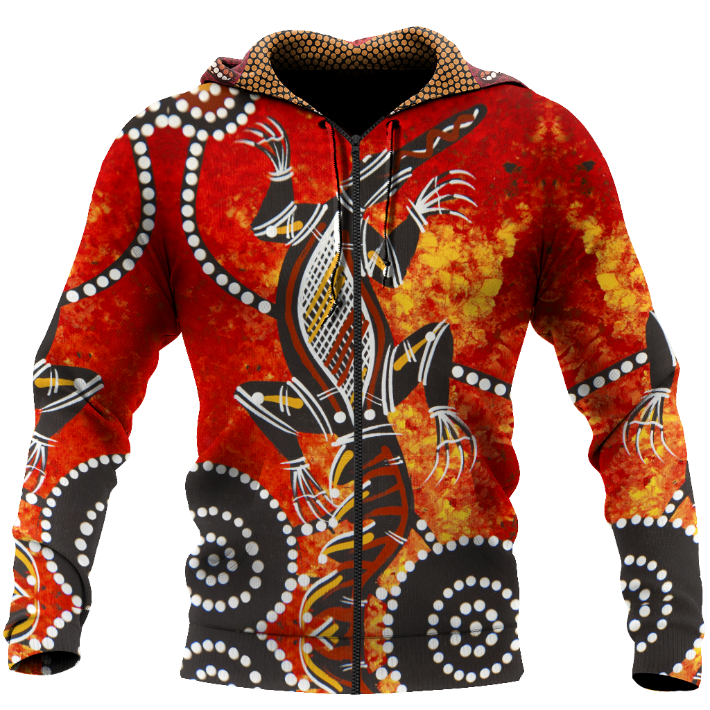 Aboriginal Crocodile Dot Painting Art Shirt For Men And Women