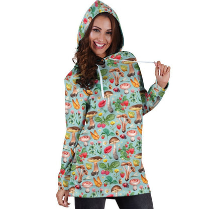 3D All Over Printing Mushrooms and strawberries Legging-Apparel-Phaethon-Hoodie Dress-S-Vibe Cosy™