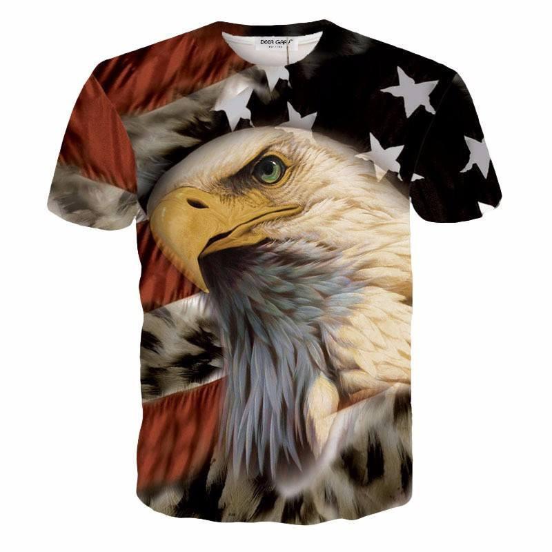 EXCLUSIVE: EAGLE USA FLAG 3D T-SHIRT HG1082-Apparel-HG-T-shirt-S-Vibe Cosy™