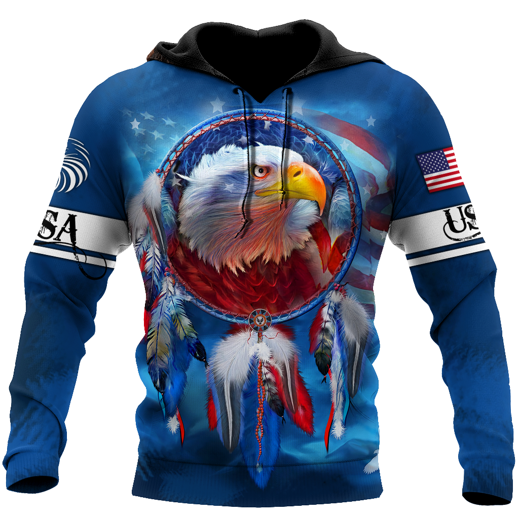 Eagle American Flag 3D All Over Printed Shirts For Men & Women-Apparel-TA-Hoodie-S-Vibe Cosy™