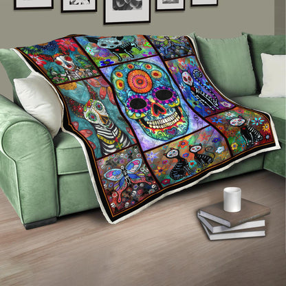 Day Of The Dead Skull 3D Quilt HHT12082003-LAM