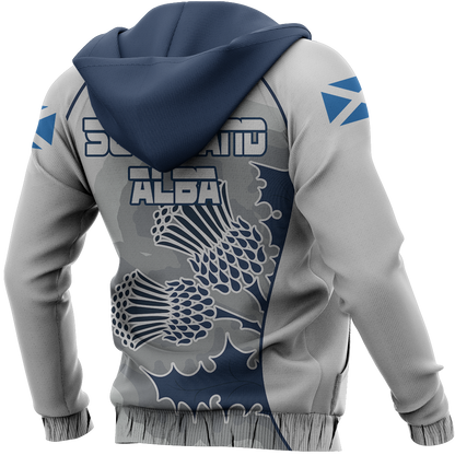 Scottish Thistle Pullover Hoodie Rugby Style NNK 1525-Apparel-PL8386-Hoodie-S-Vibe Cosy™