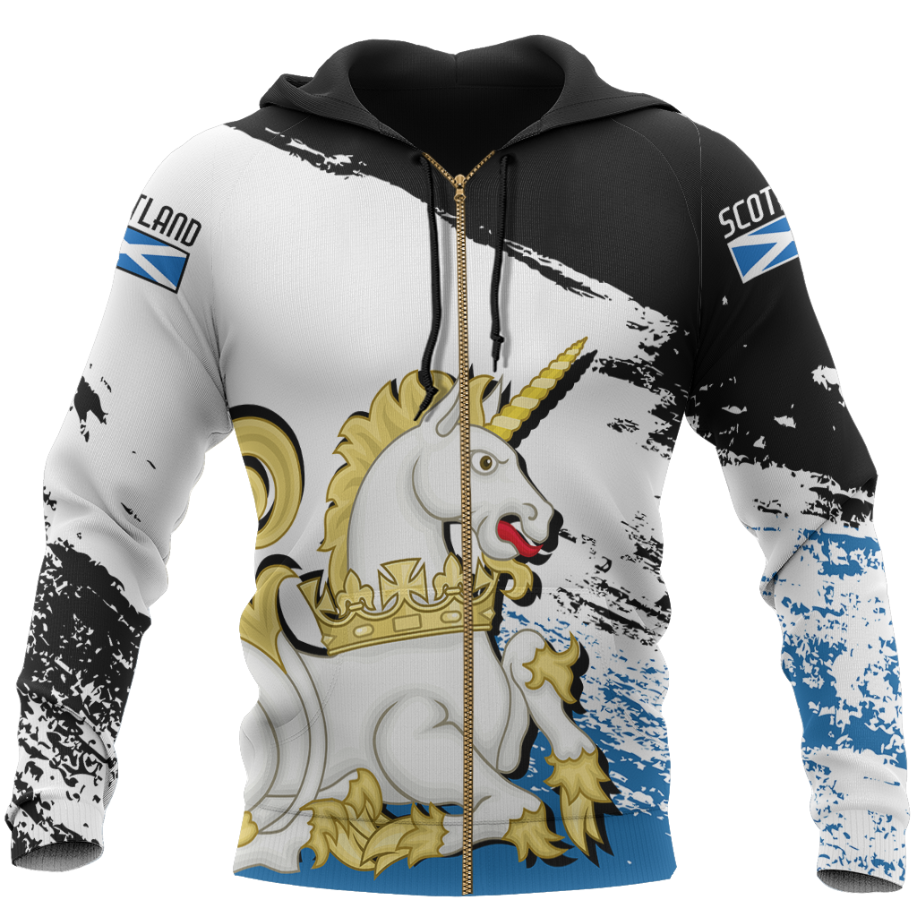 Scotland Royal Unicorn Pullover Hoodie NNK 1512-Apparel-PL8386-Zip Hoodie-S-Vibe Cosy™