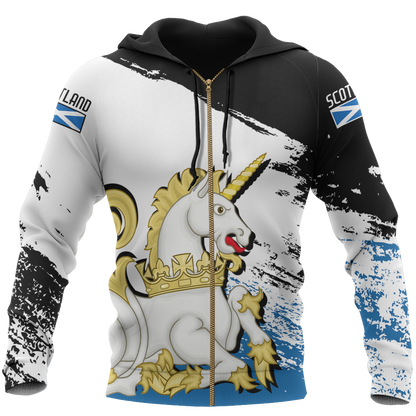 Scotland Royal Unicorn Pullover Hoodie NNK 1512-Apparel-PL8386-Zip Hoodie-S-Vibe Cosy™