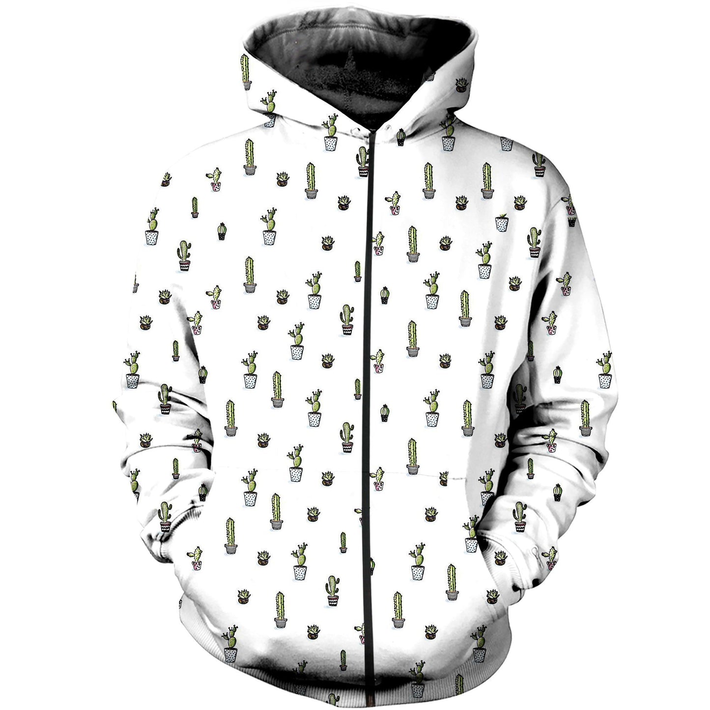 3D All Over Printed Cactus flower pot mini Shirts-Apparel-NTH-Zip-S-Vibe Cosy™