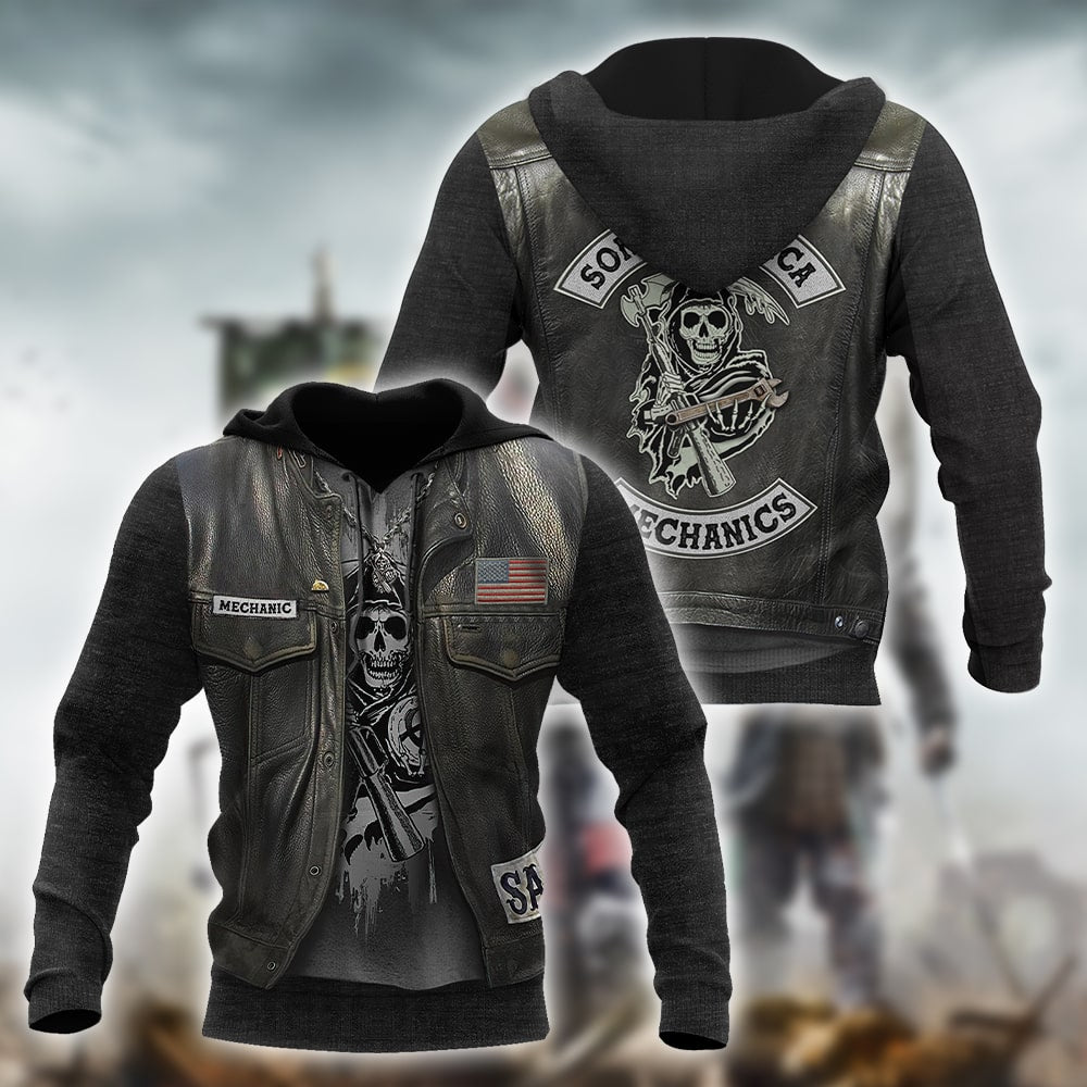 Mechanic 3D All Over Printed Hoodie For Men and Women TN15092001