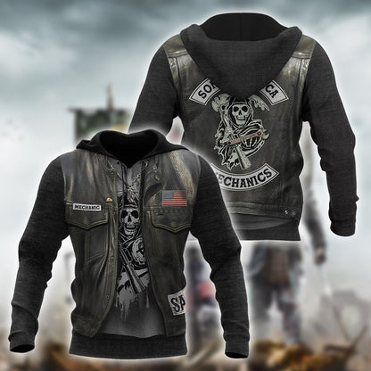 Mechanic 3D All Over Printed Hoodie For Men and Women TN15092001
