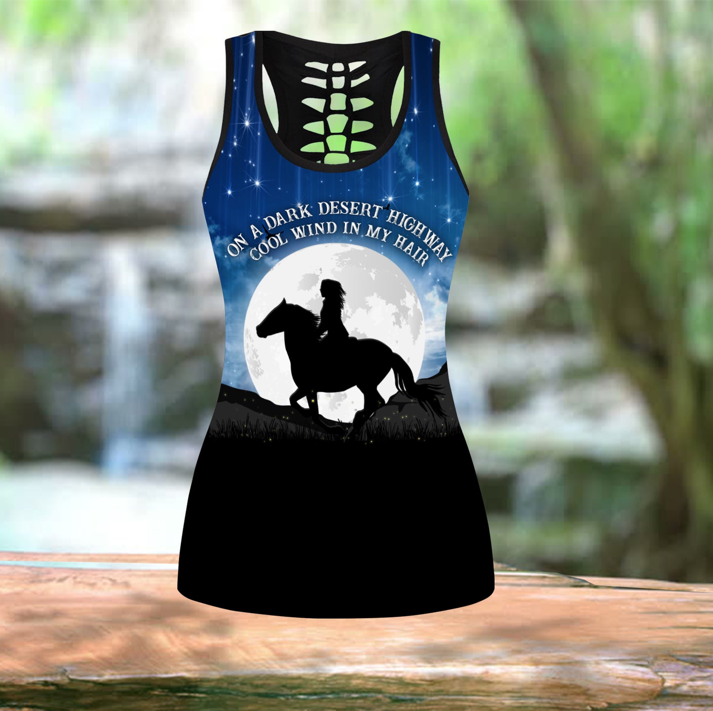 On A Dark Desert Highway Horseback Riding Combo Tank + Legging DQB08132002