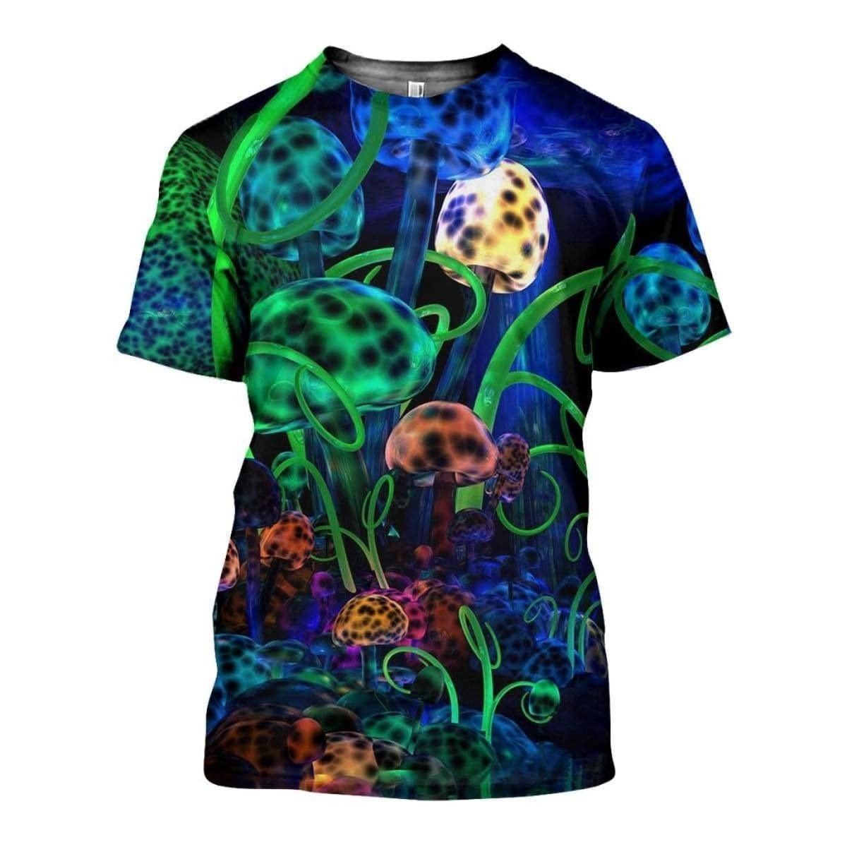 3D ALL OVER PRINTED MUSHROOM TRIPPY SHIRTS-Apparel-NTH-T-Shirt-S-Vibe Cosy™