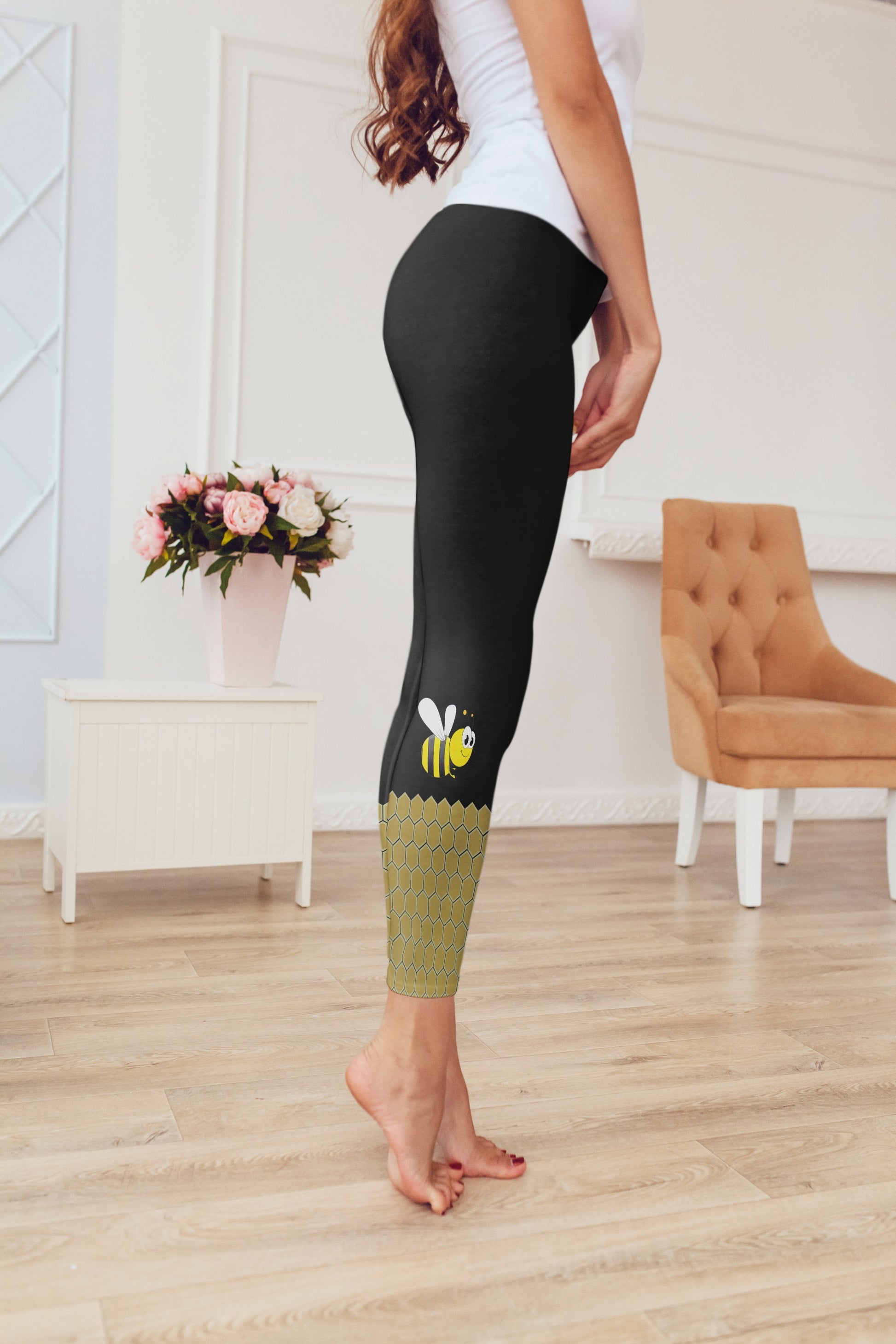 3D All Over Print Bee Legging-Apparel-Phaethon-Legging-S-Vibe Cosy™