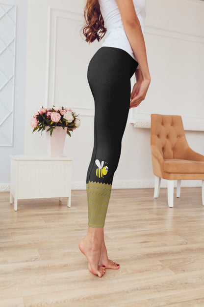 3D All Over Print Bee Legging-Apparel-Phaethon-Legging-S-Vibe Cosy™
