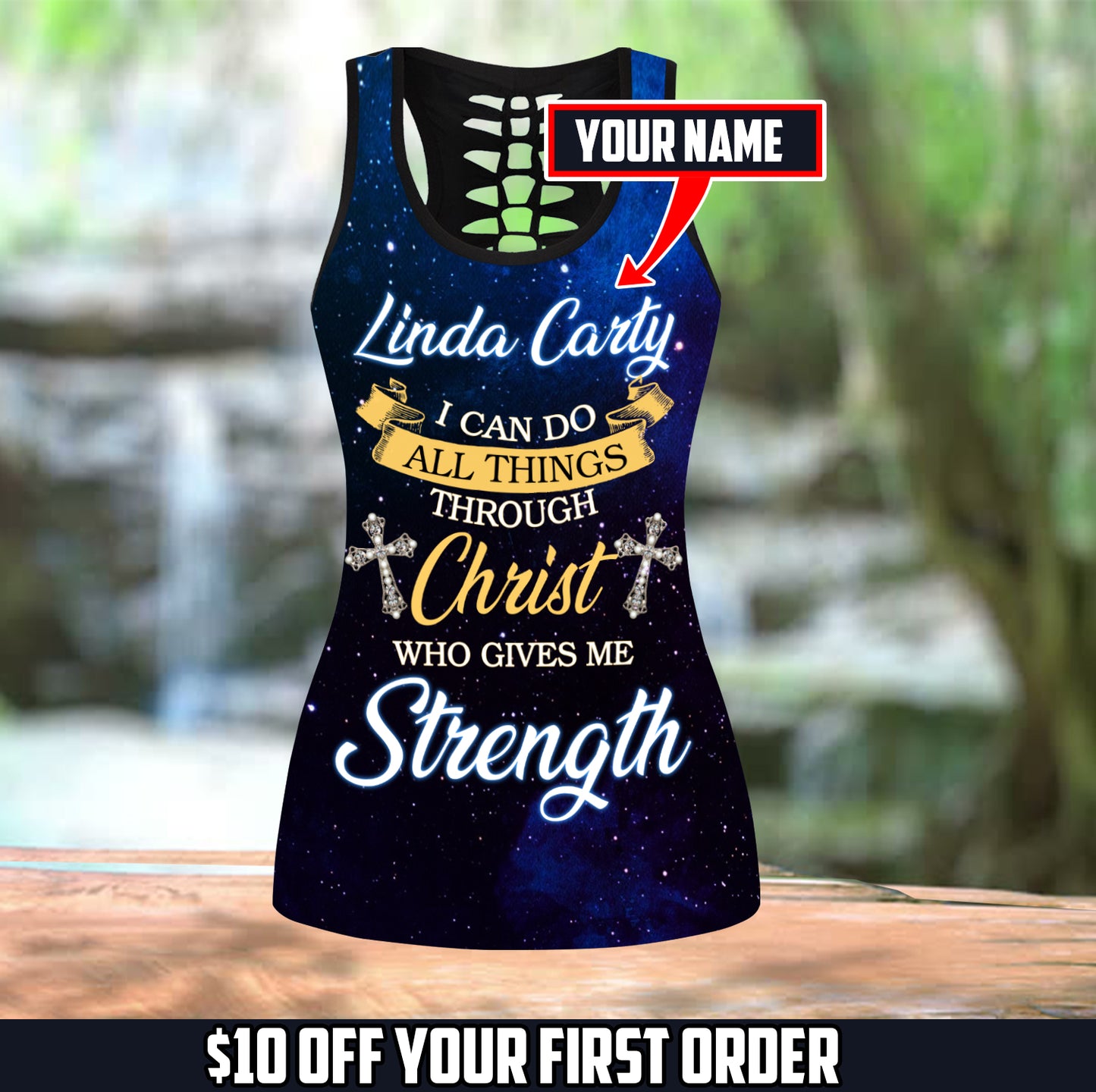 Customize - I Can Do All Things Through Christ Who Gives Me Strength Combo Legging+Tank Top DQB08242004