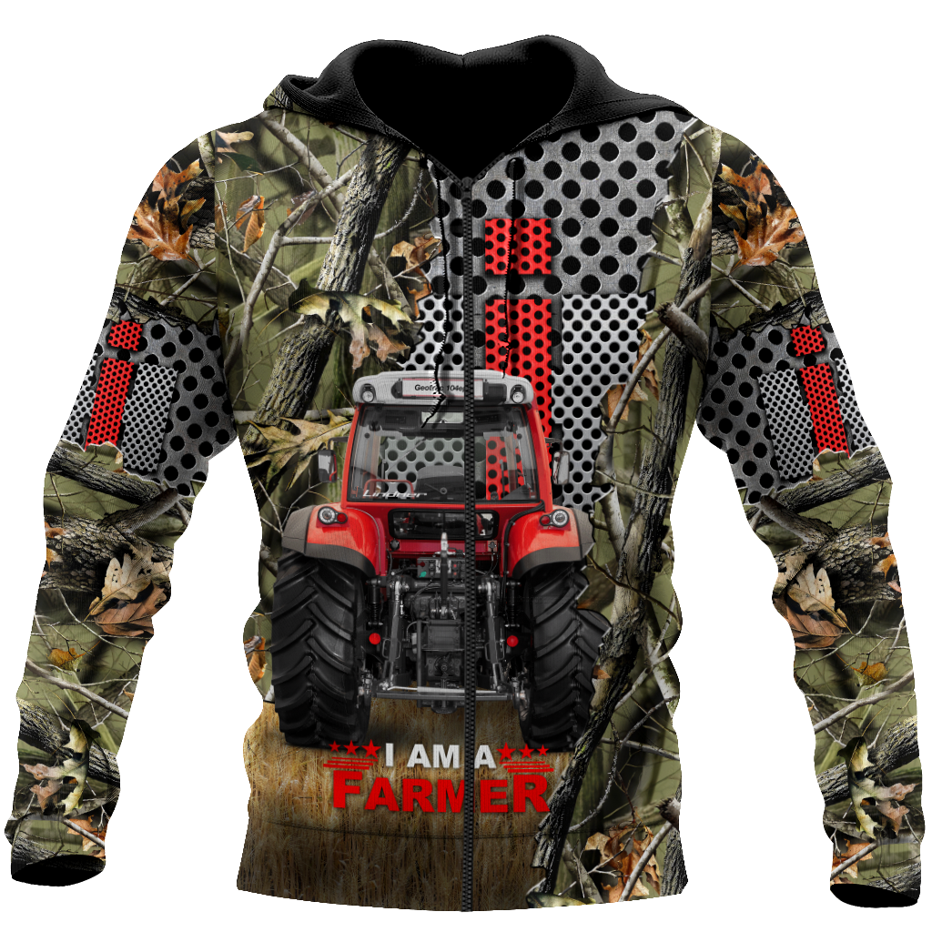 All Over Printed Farmer Tractor Hoodie MEI