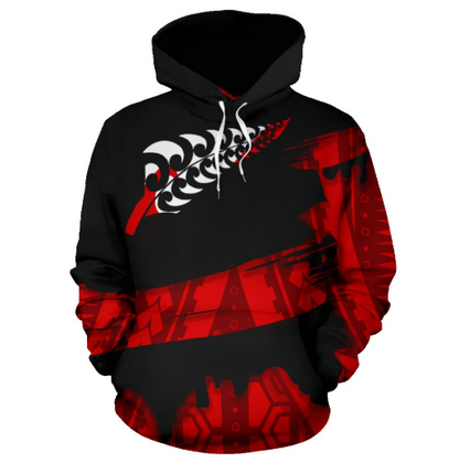 New Zealand Maori Pattern All Over Hoodie 02 JT6-Apparel-Khanh Arts-Hoodie-S-Vibe Cosy™