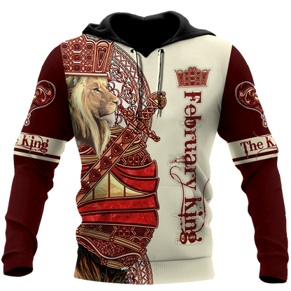 February King Lion 3D All Over Printed  Unisex Shirts