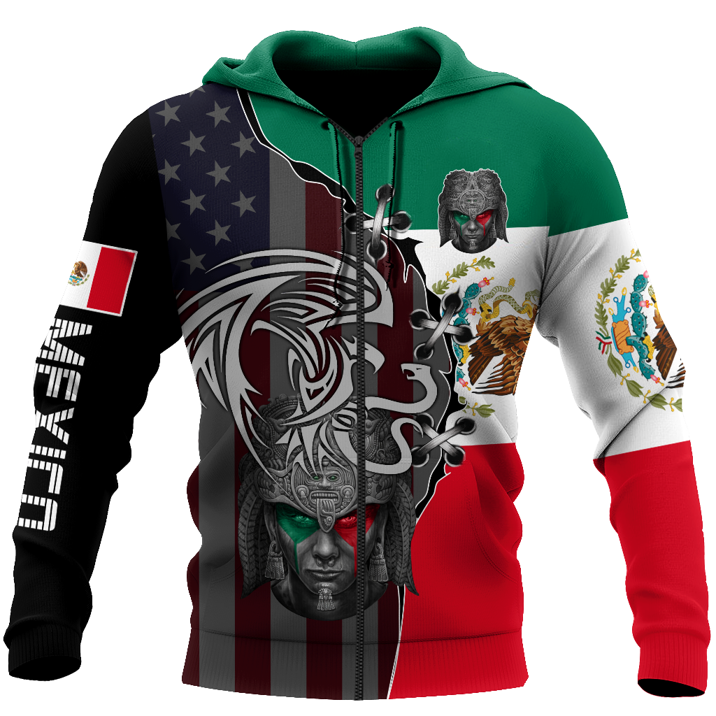 Mexican Aztec & Coat Of Arms 3D All Over Printed Hoodie Shirt Limited by SUN QB06232007