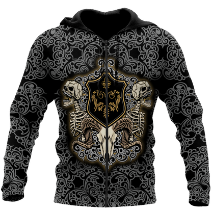 Gothic sign with skull and skeleton 3D all over printed for men and women HHT14082004