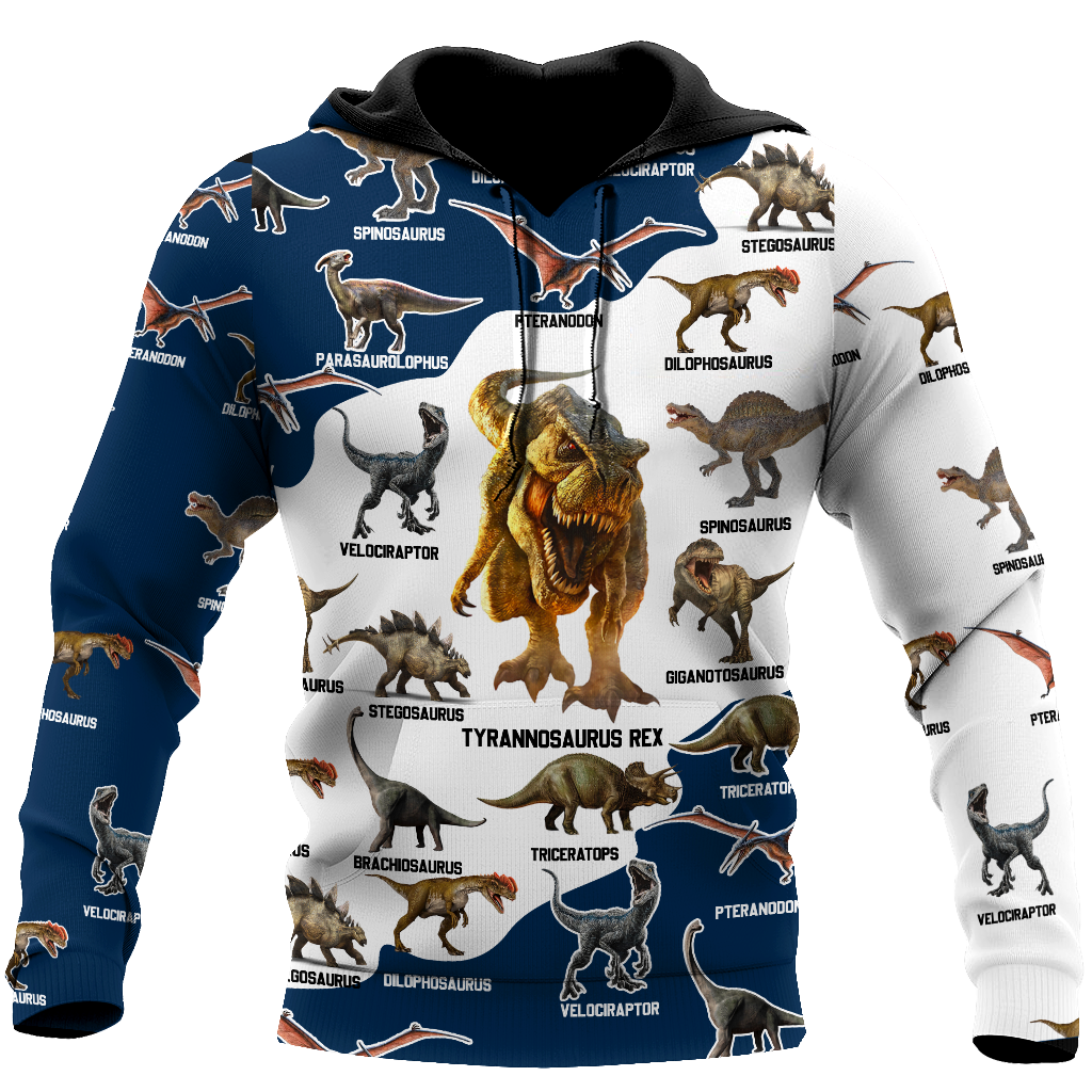 Blue dinosaurs 3d hoodie shirt for men and women HG92603