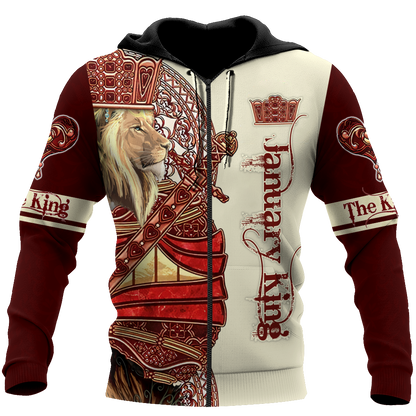 January King Lion 3D All Over Printed  Unisex Shirts