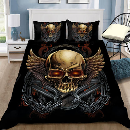 Skull On The Wings Bedding Set DQB07182007-TQH-BEDDING SETS-TQH-Twin-Vibe Cosy™