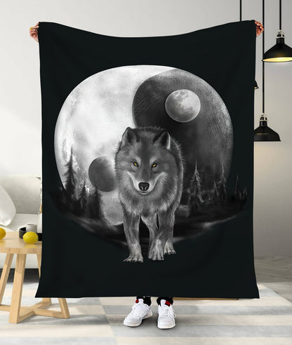 Wolf 3D All Over Printed Blanket