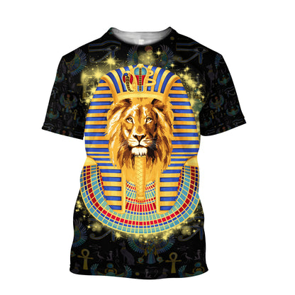 Lion Pharaoh 3D All Over Printed Unisex Shirts