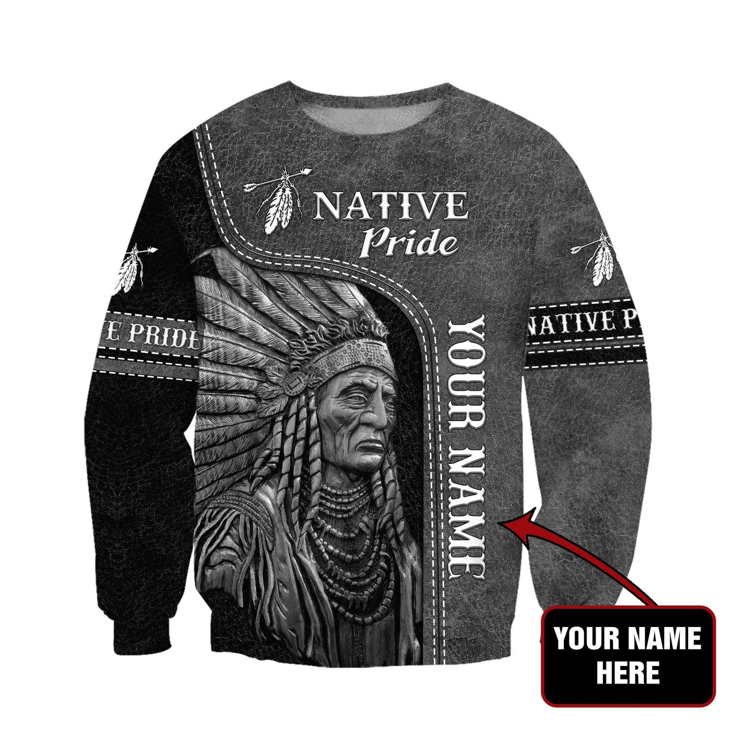 Customize Name Native American 3D All Over Printed Unisex Shirts