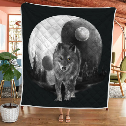 Wolf 3D All Over Printed Quilt