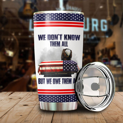 United States Veteran Steel Tumbler