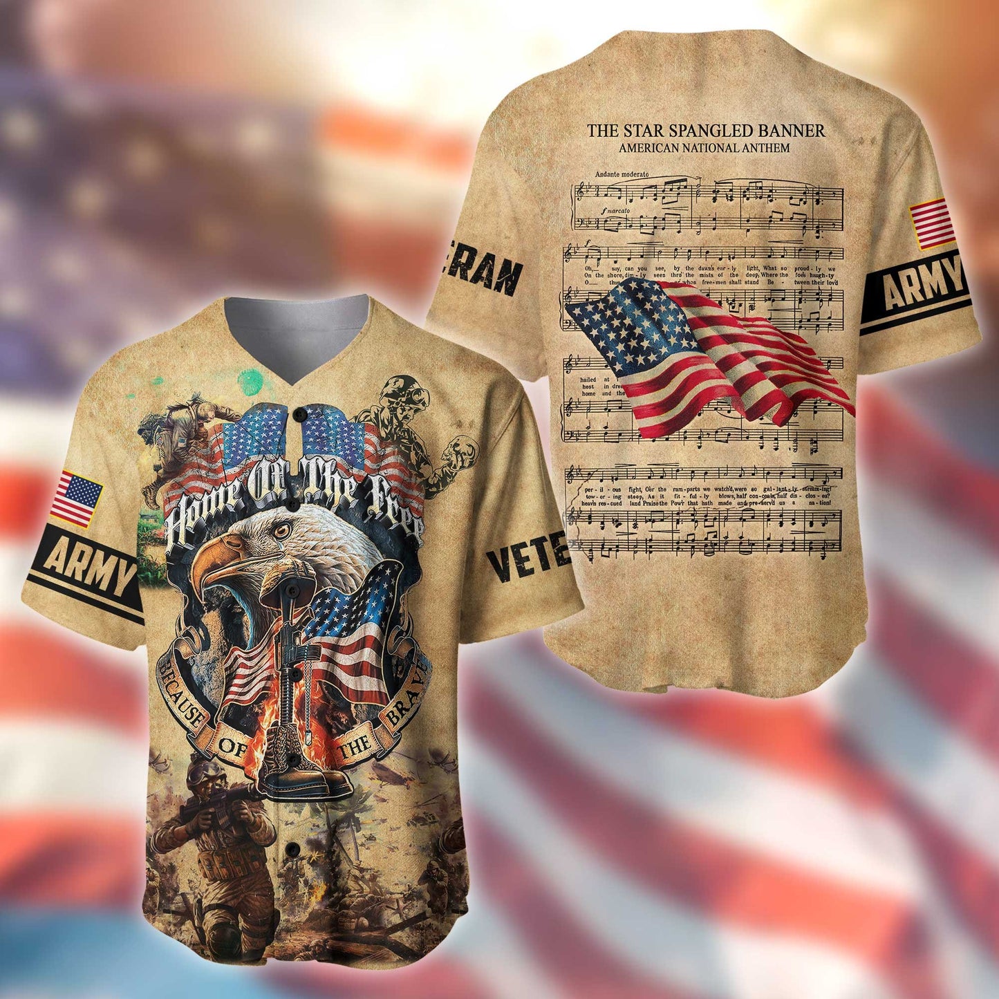 American U.S Army Veteran 3D All Over Printed Unisex Shirts